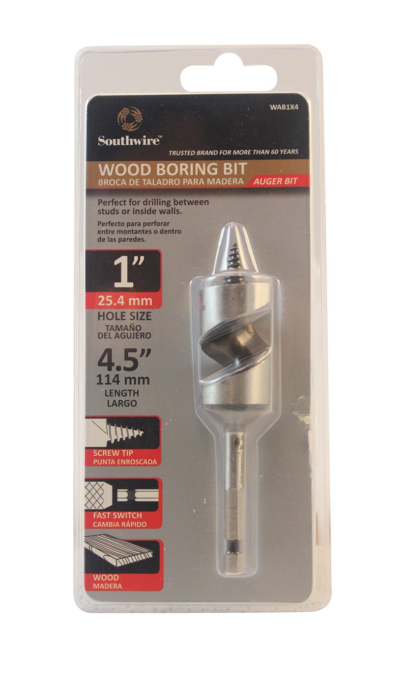 Southwire BIT; WOOD AUGER 1" X 4.5" (WAB1X4-1/2) - Image 1